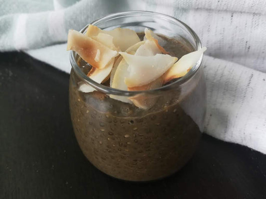 Hojicha Chia Seed Pudding